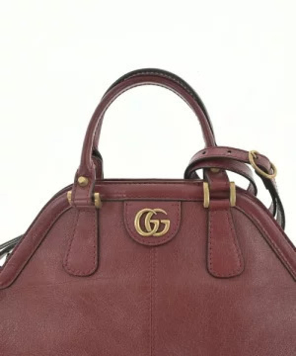 Gucci ReBelle handle bag signature GG Burgundy Red - Picture 6 of 7